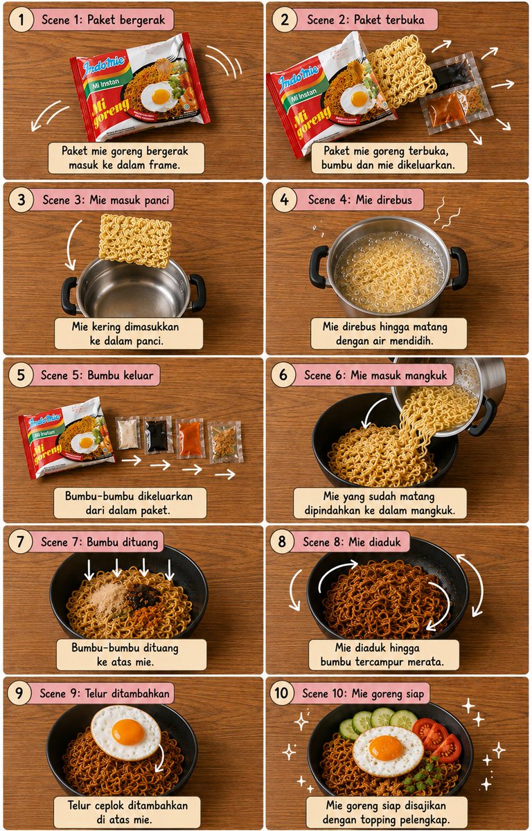 Infographic / Edu Visual - Editorial Cooking Storyboard Layout