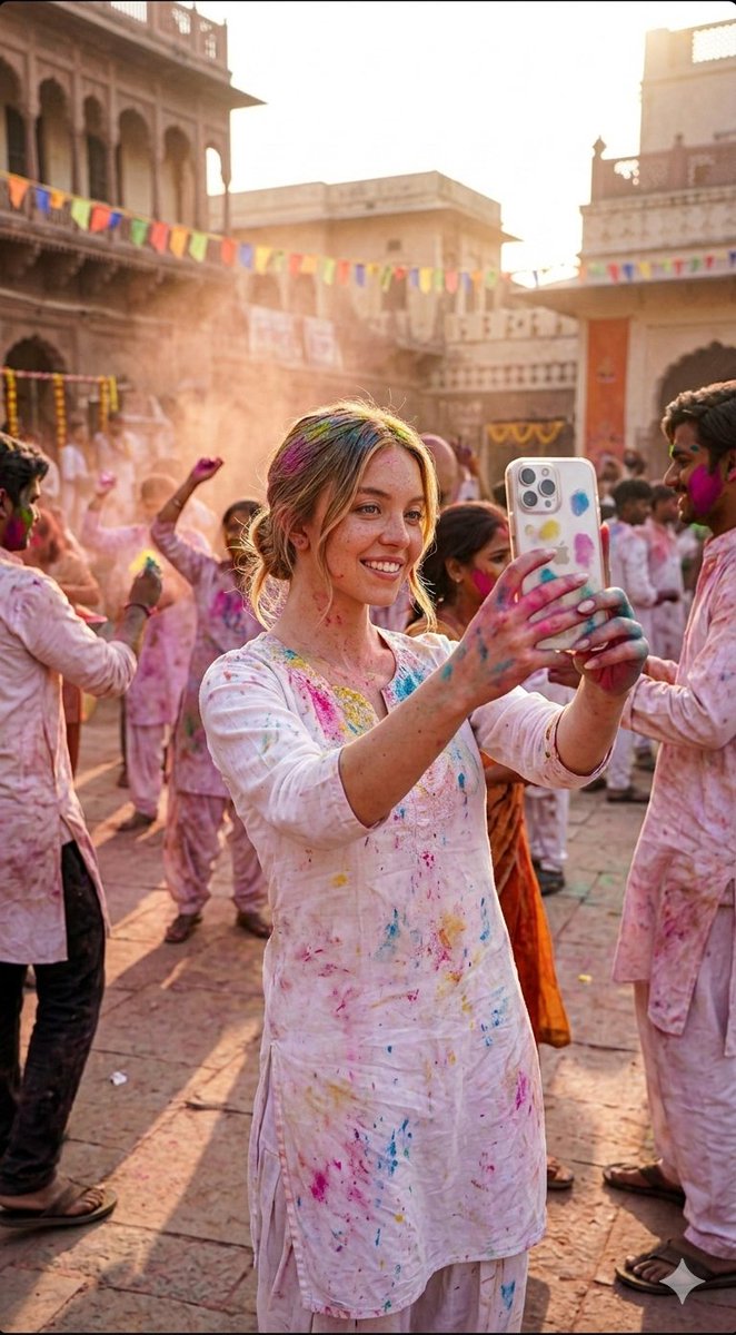 Hyper-Realistic Holi Festival Portrait Prompt 3