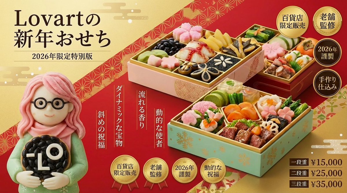 New Year's Osechi Dish Advertisement Key Visual Generation Prompt 4