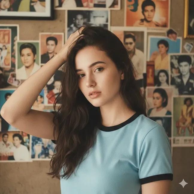 Vintage Portrait with Thai Celebrity Posters 1