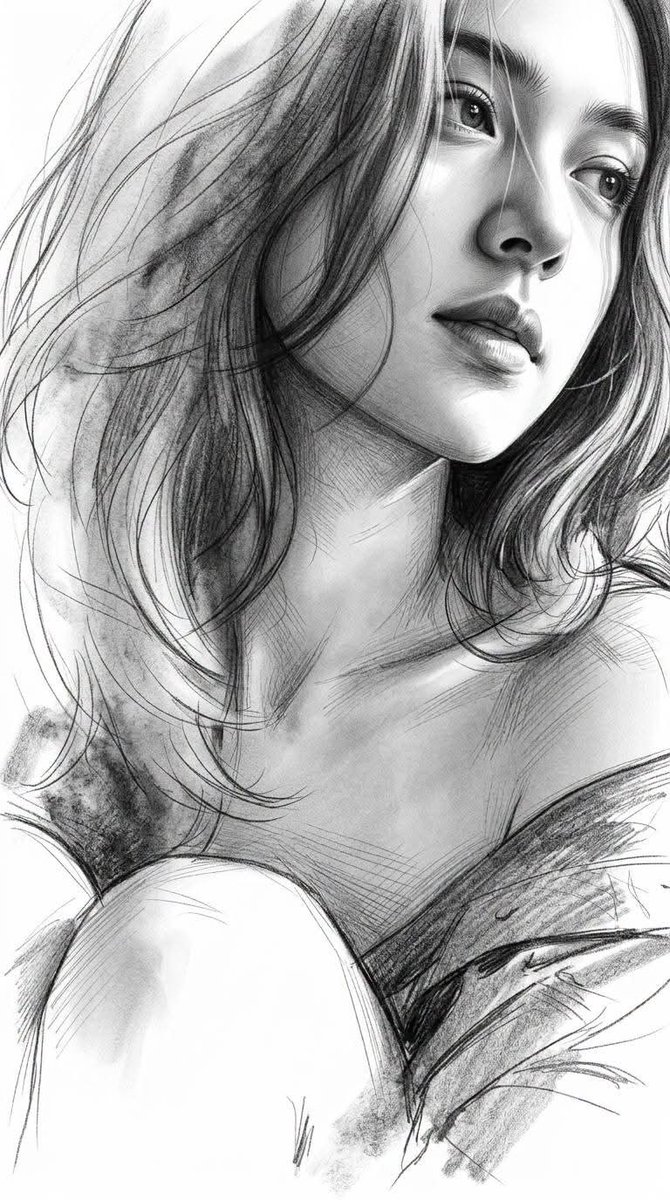 Monochrome Graphite Fine-Art Sketch 1