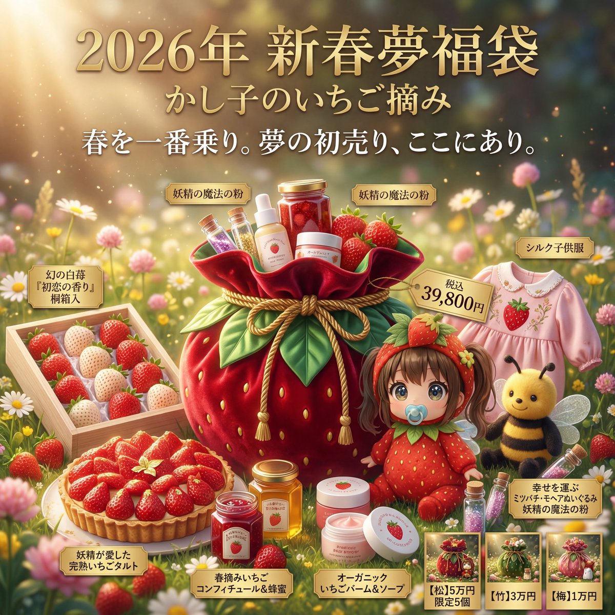 Luxury Fukubukuro (Lucky Bag) Advertisement Key Visual Prompt 3