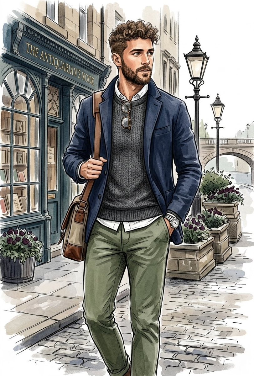 Vintage Explorer Watercolor Illustration 1