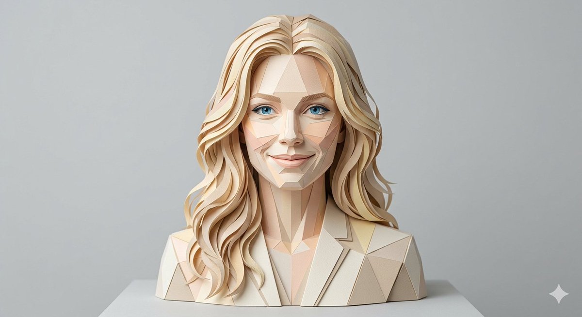Realistic Paper Sculpture Portrait 1