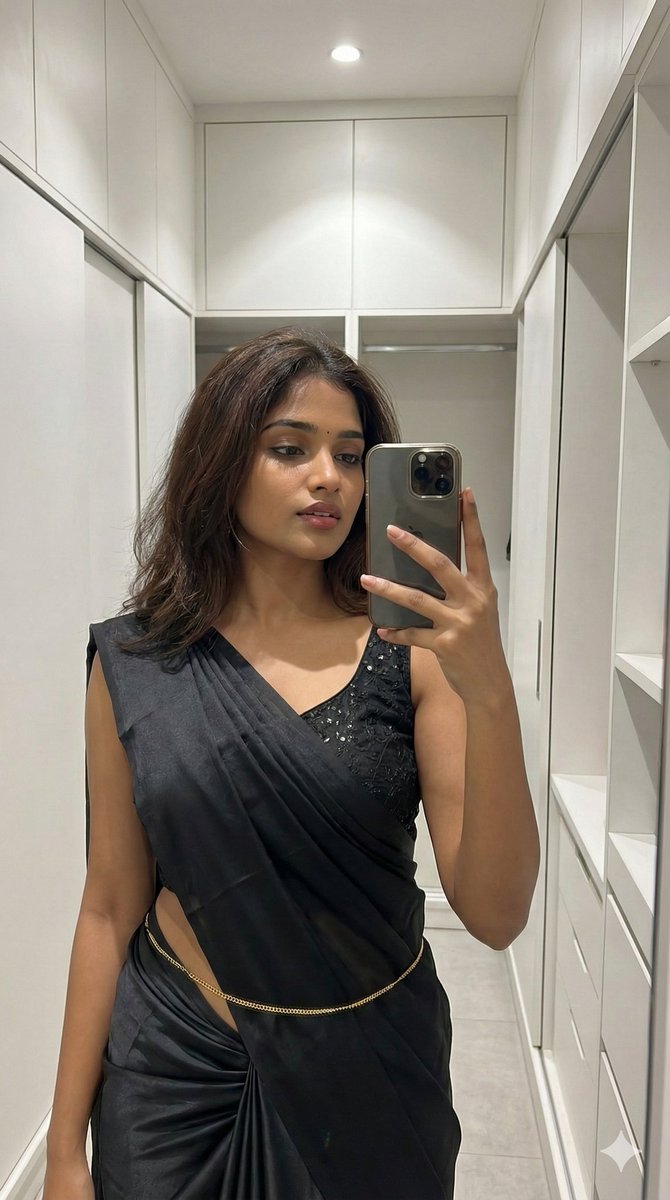 Ultra-Photorealistic Saree Mirror Selfie 2