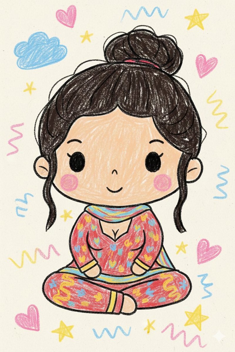 Kindergarten Crayon Doodle Illustration Prompt 2