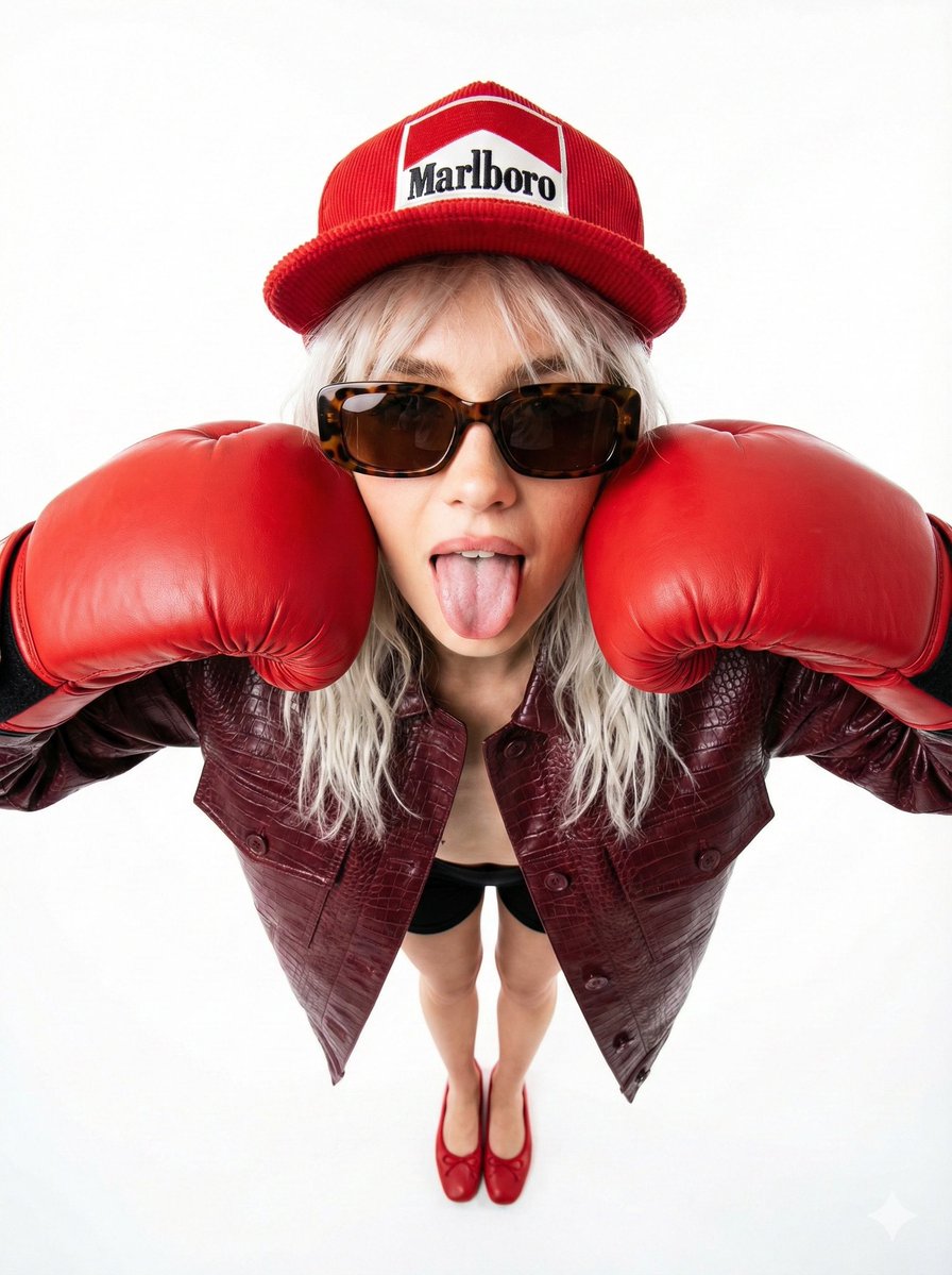 90s Fashion Editorial: Boxing Pose 2