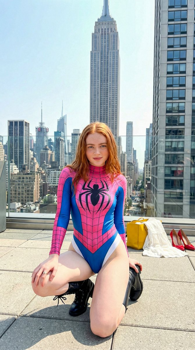 Photorealistic Spider-Girl Portrait with Voluminous Anatomy 3
