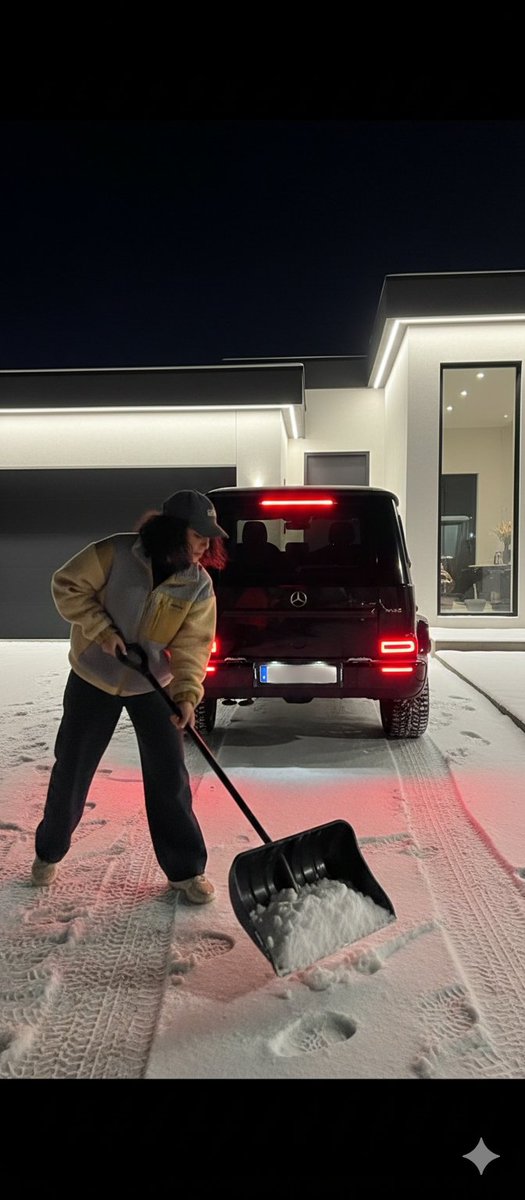 Night Photography Prompt: Clearing Snow with Mercedes G 63 AMG 1