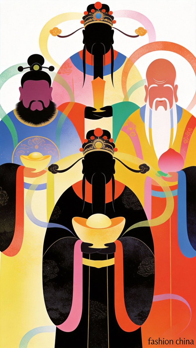 Vector Illustration for Five Gods of Wealth Red Packet Cover 1