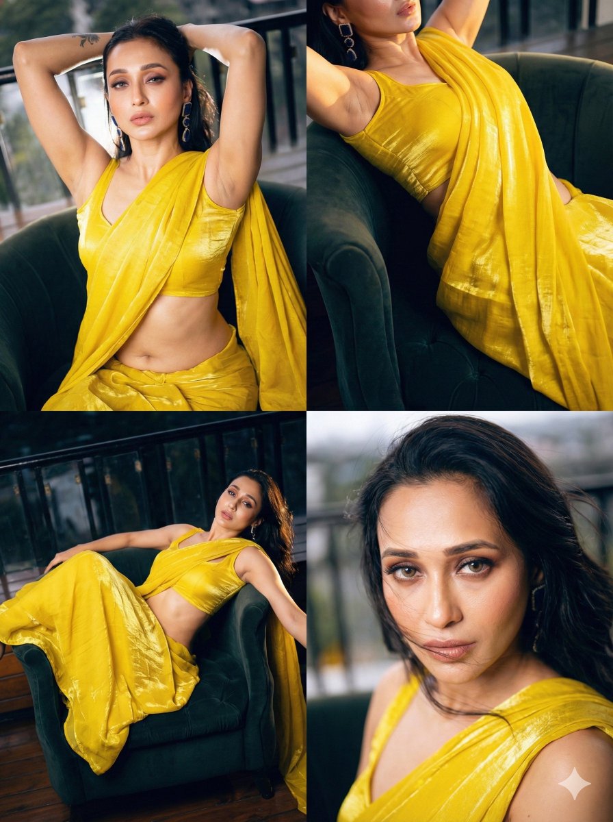 4-Panel High-Fashion Saree Collage 1