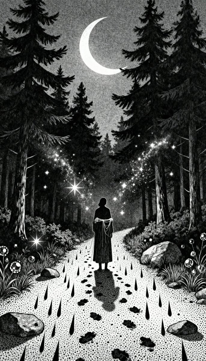Gothic Stipple Art Poem Visualization 1