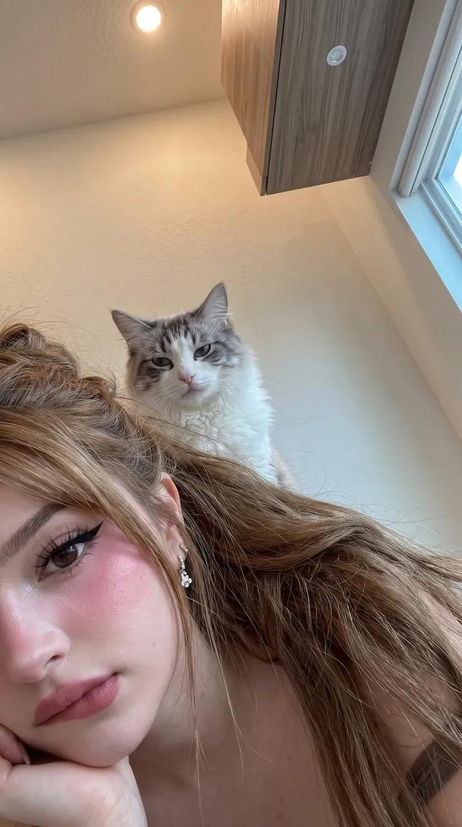 Candid Indoor Portrait with Cat 4
