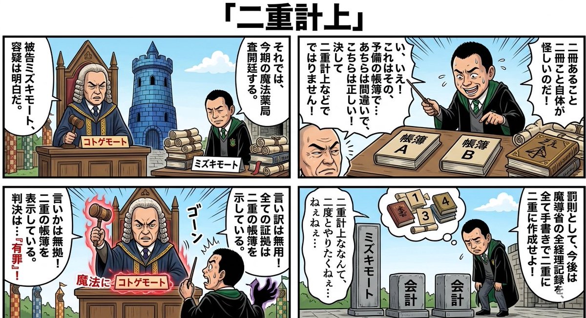 Four-Panel Manga: Double Accounting 2