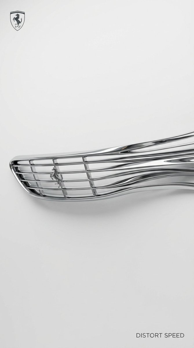 Surreal Minimalist Ferrari Print Ad 3