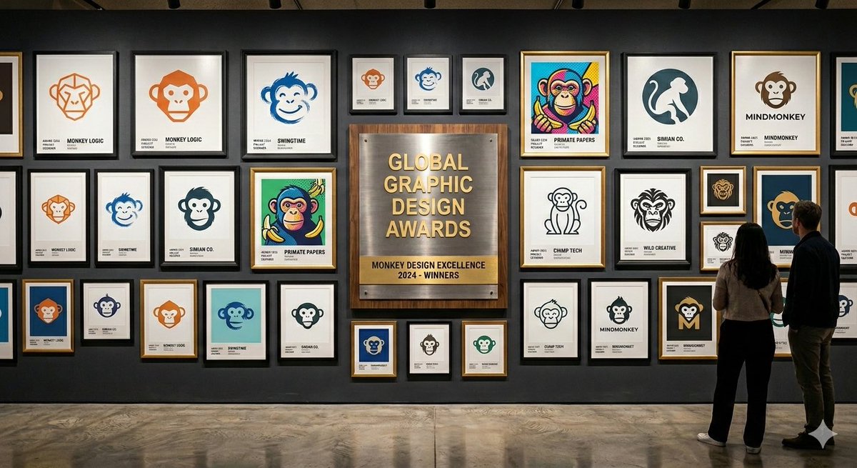 Logo Design Wall Generation Prompt for Monkey Theme 1
