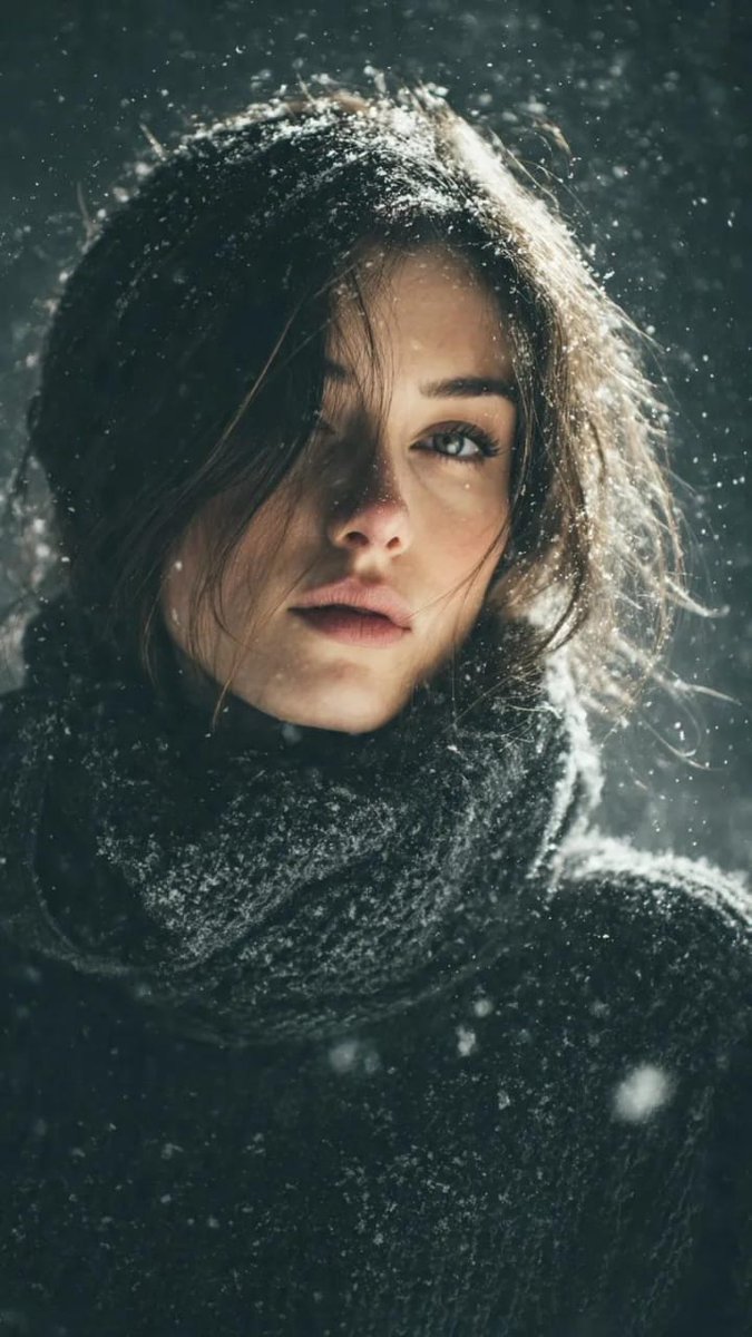 Winter Forest Portrait with Backlight 1