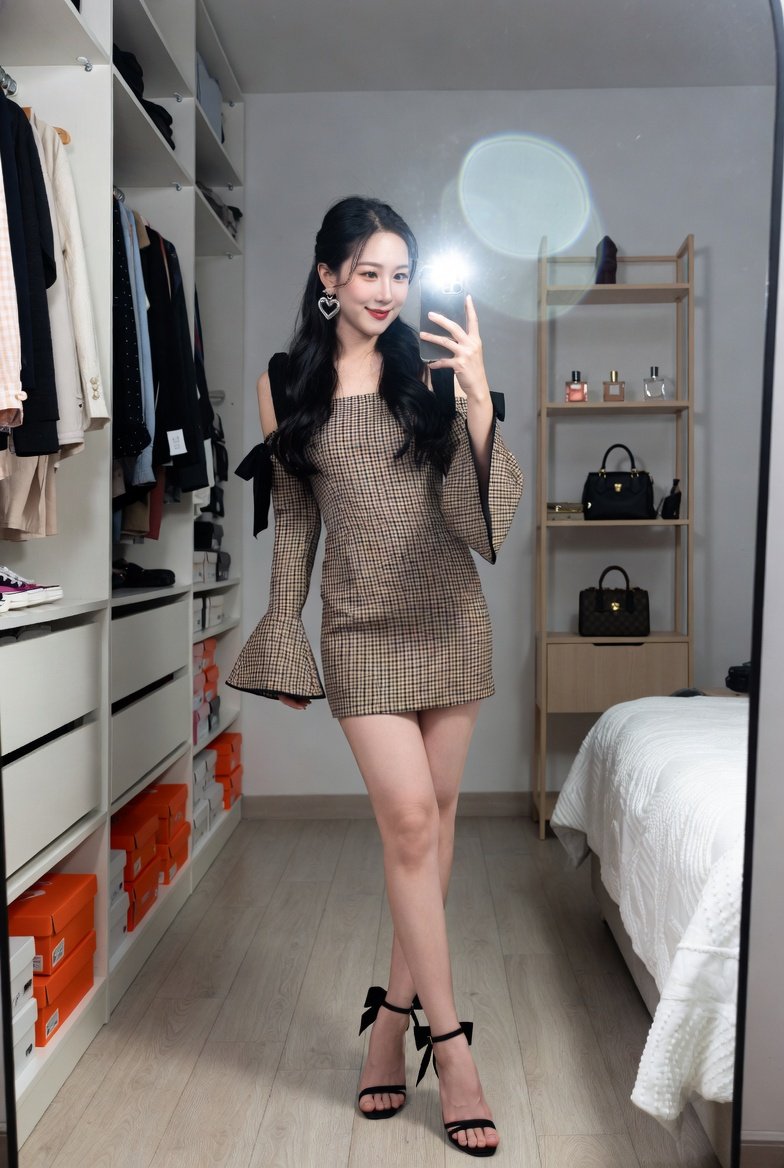 Mirror Selfie in Walk-In Closet Prompt 1
