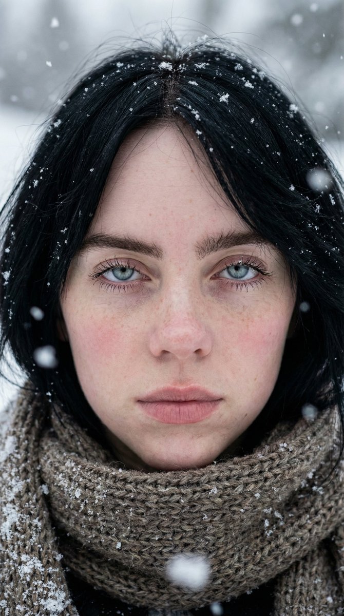 Ultra-Photorealistic Winter Portrait Macro Focus 4