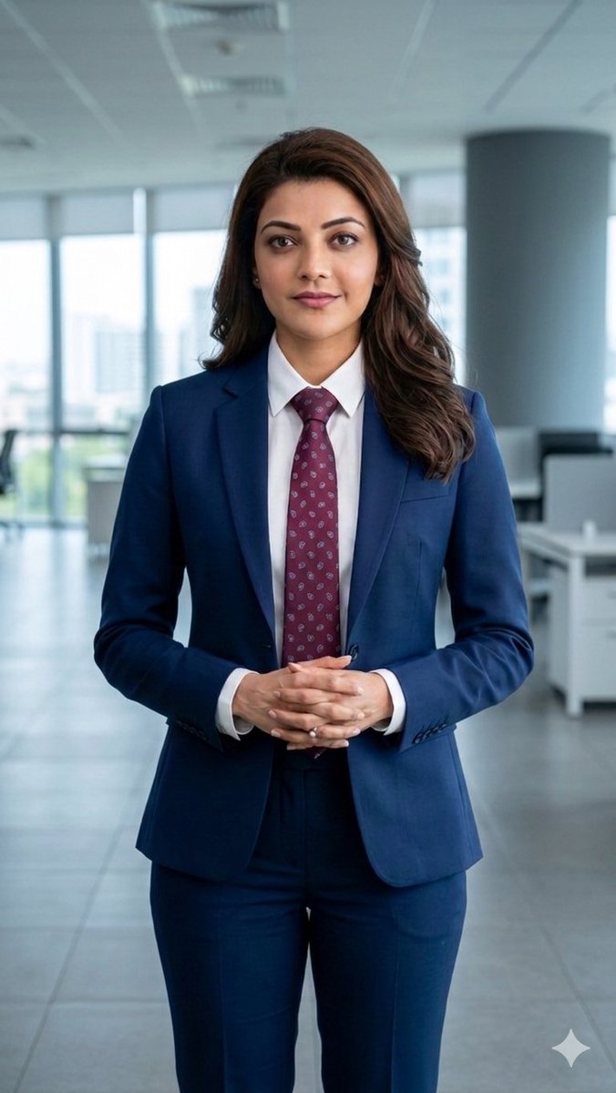 Business Woman in Navy Suit Portrait 3