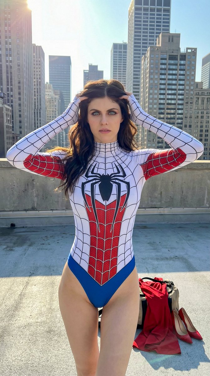 Photorealistic Spider-Girl Portrait with Voluminous Anatomy 2