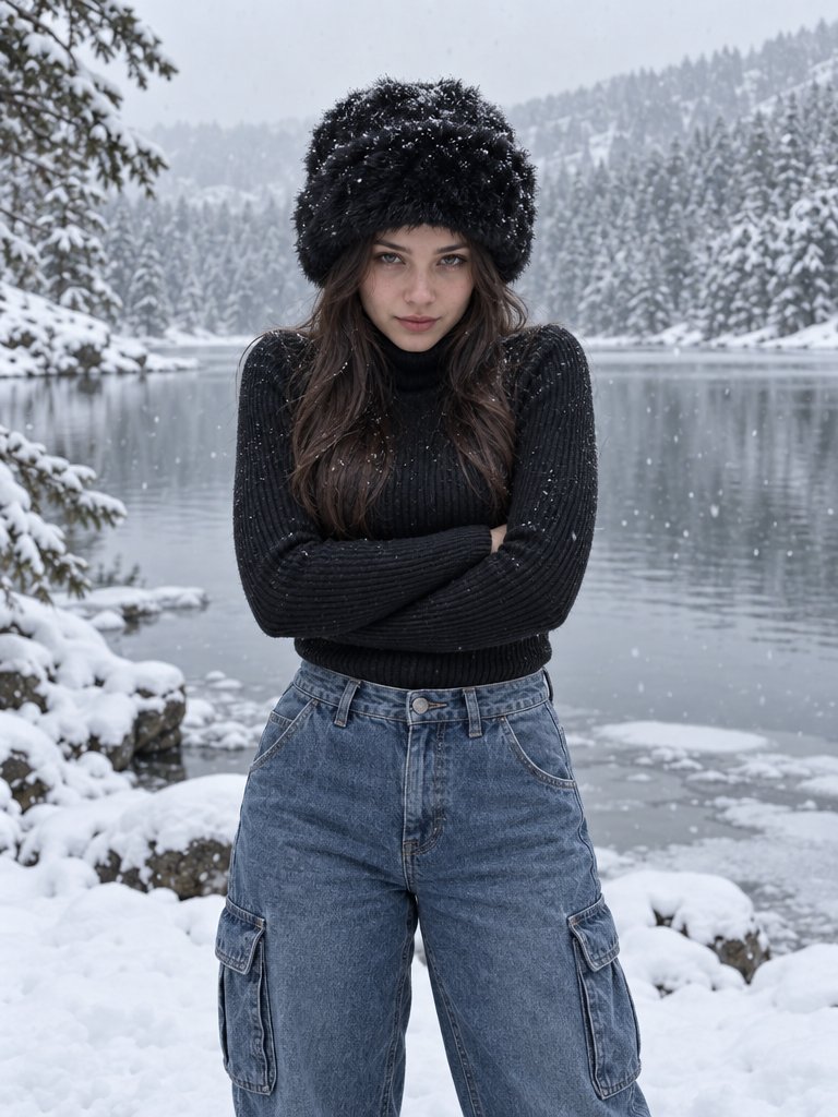 Snowy Winter Forest Portrait 1