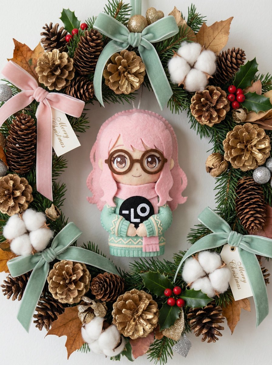 Handmade Christmas Wreath Generator with Custom Ornament 1