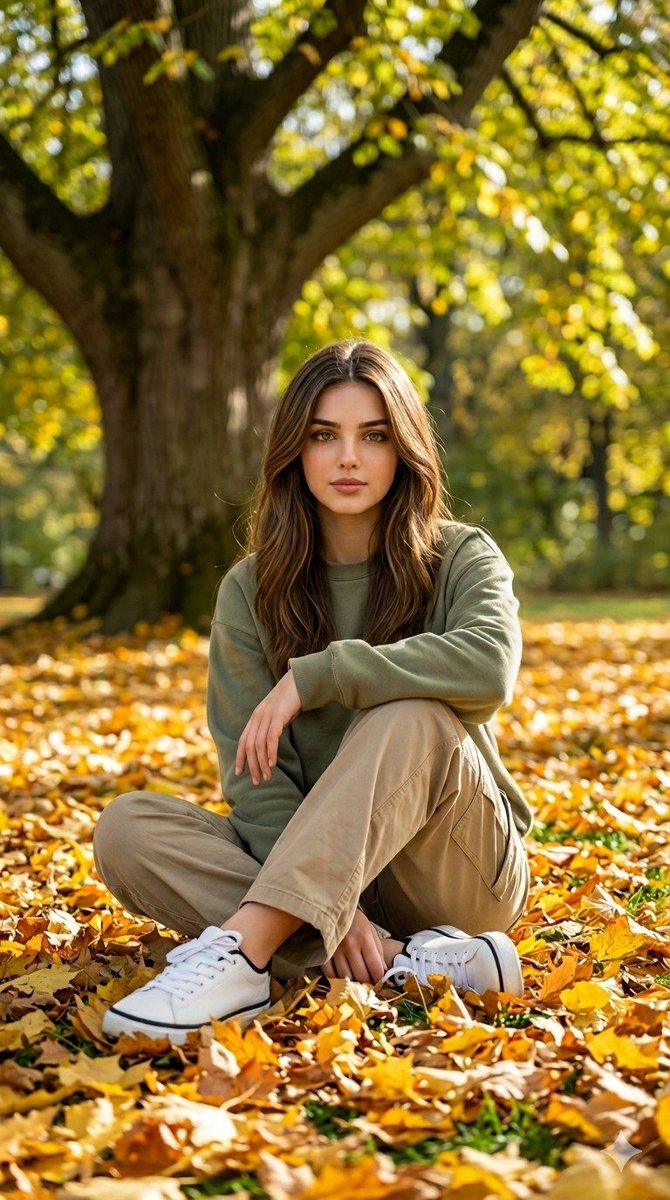 Autumn Park Relaxed Portrait 1