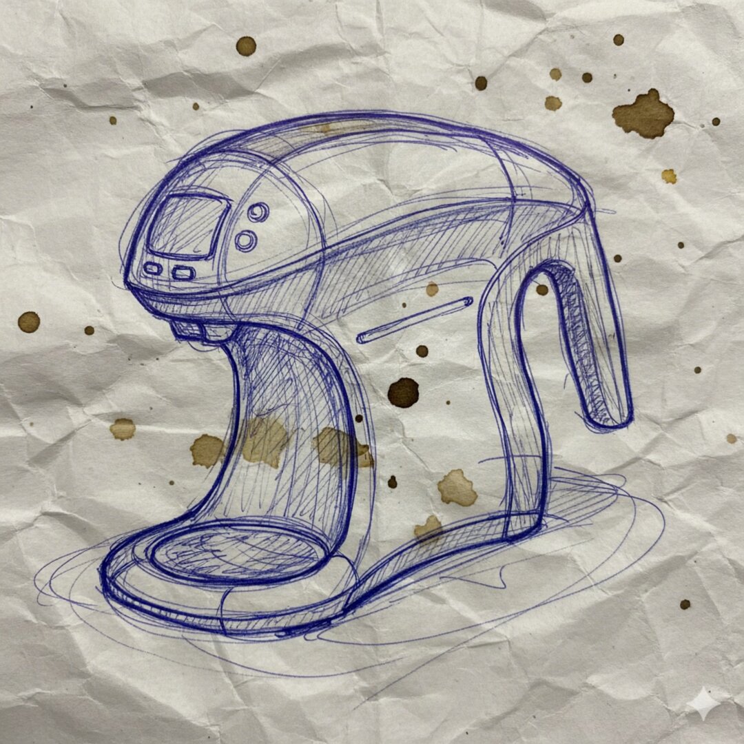 Product sketch to final render prompt 1