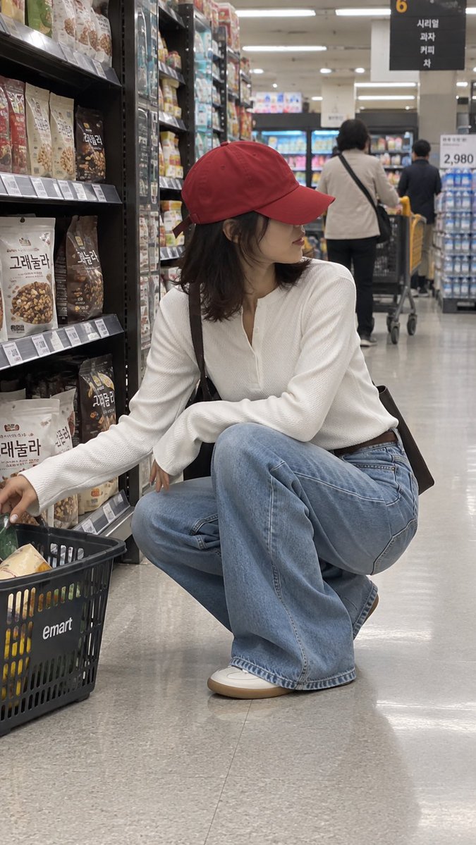 E-commerce Main Image - Candid Korean Supermarket Shopper 1