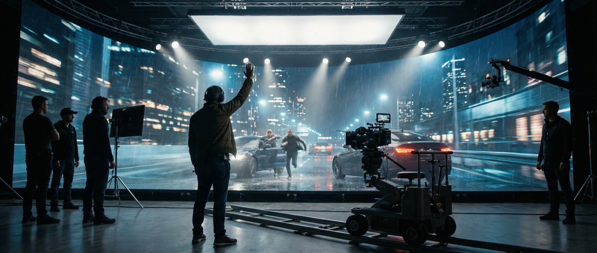 Cinematic Studio Shot of a Soccer Commercial Set 2