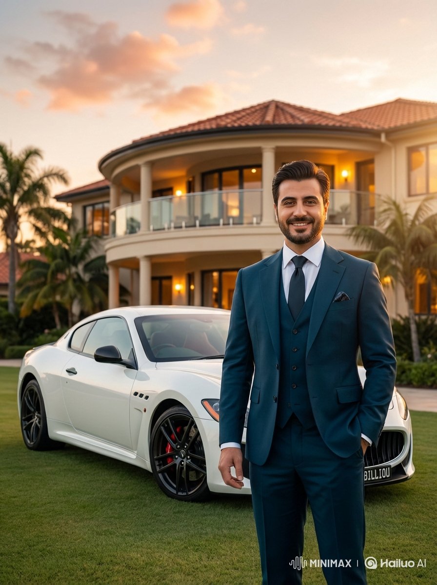 Luxurious Lifestyle Portrait with Maserati and Mansion 3