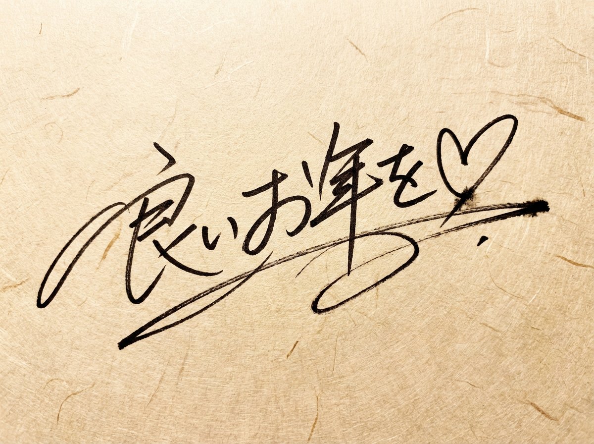 Handwritten New Year's Greeting Sign Prompt 2