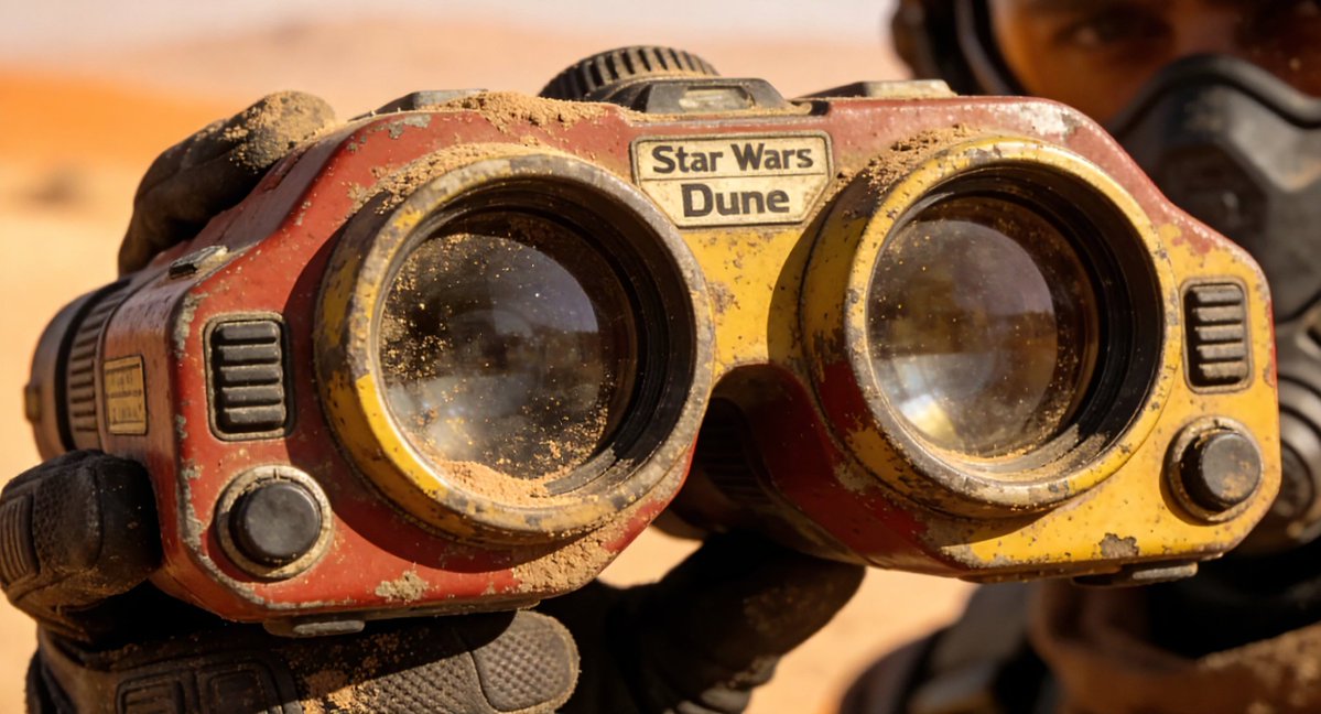 Retro-Futuristic Binocular Cinematic Close-up 2
