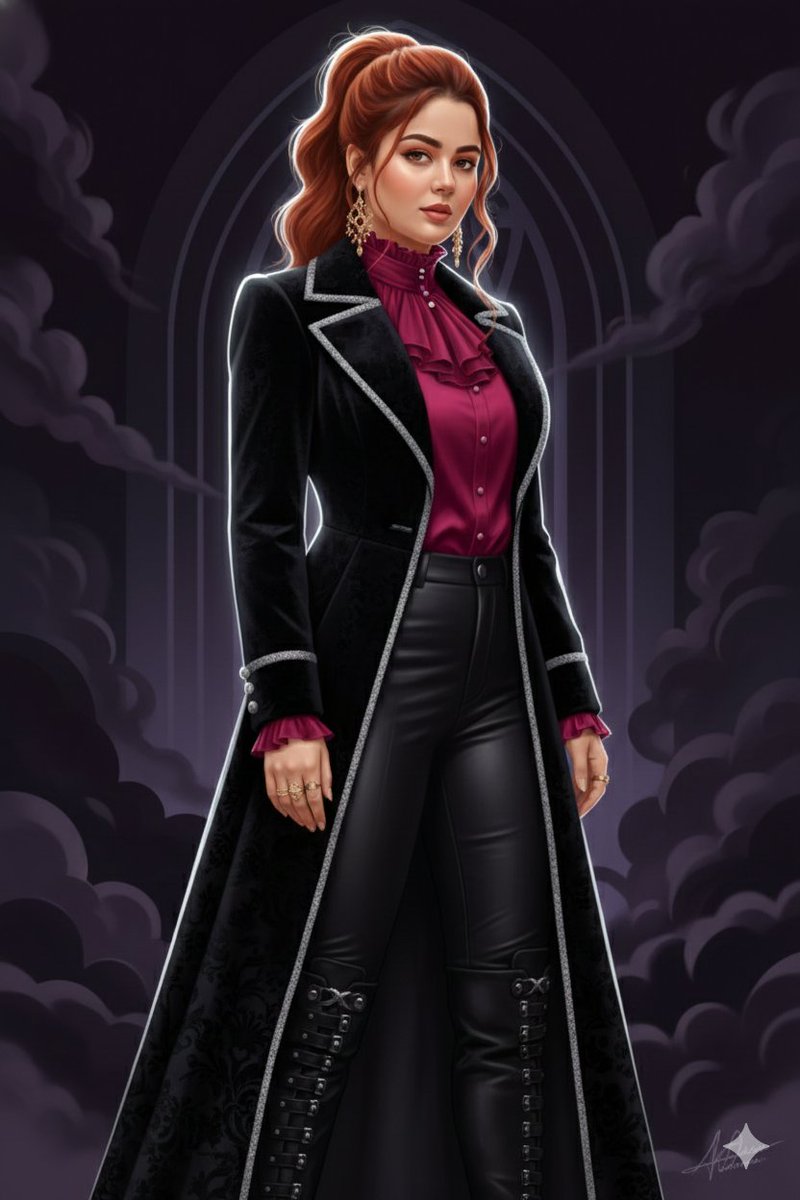 Dark Gothic Cinematic Illustration from Reference 1