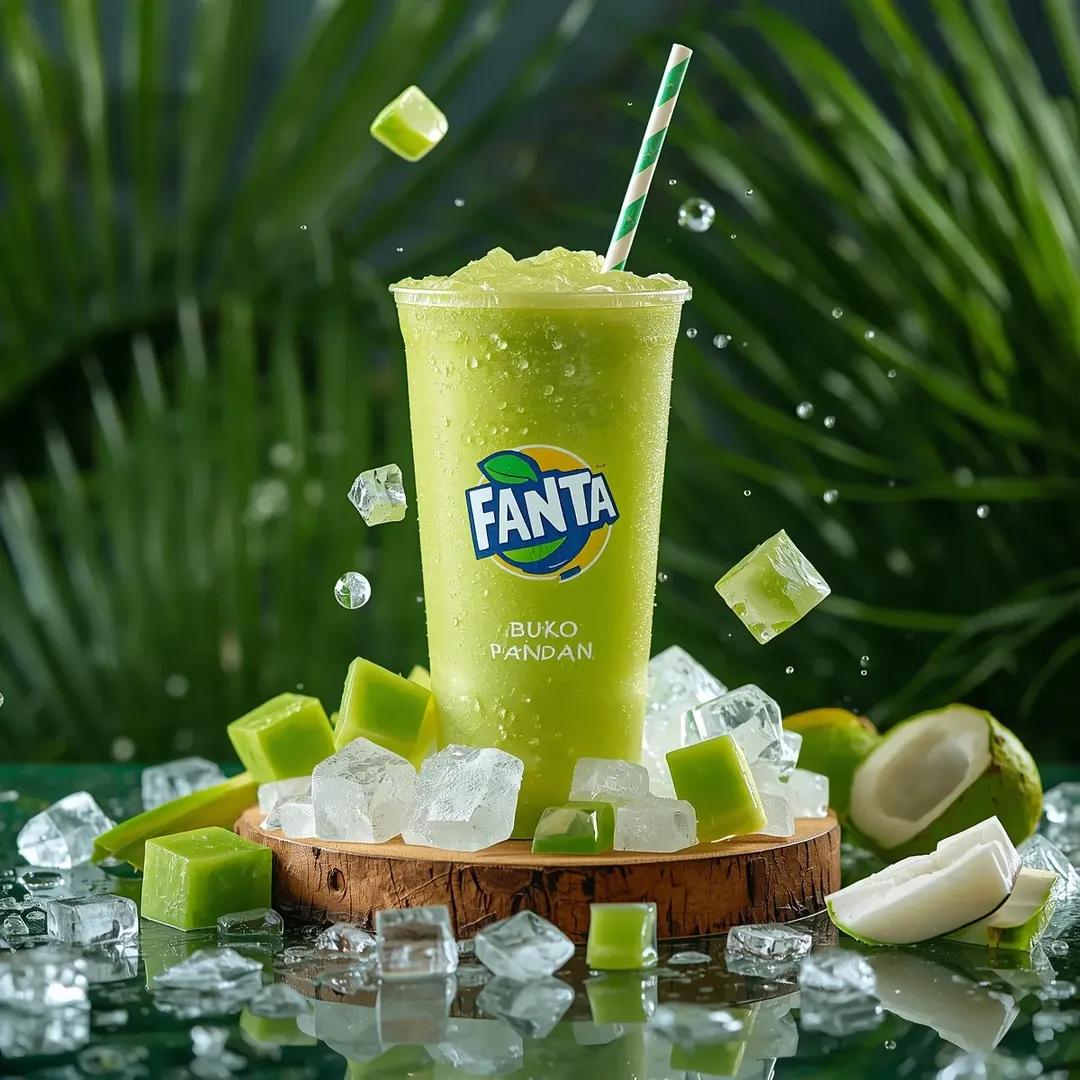 Hyper-realistic Fanta Product Shot Prompt 2