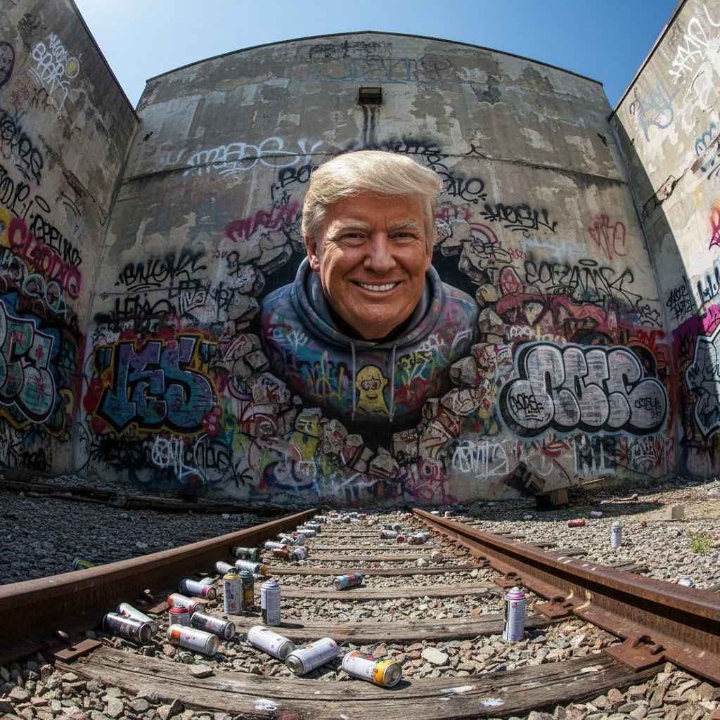 3D Breakout Graffiti Mural Portrait 1
