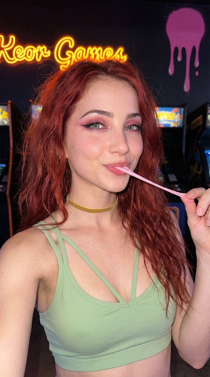 Arcade Bubblegum Selfie with Harsh Flash 2