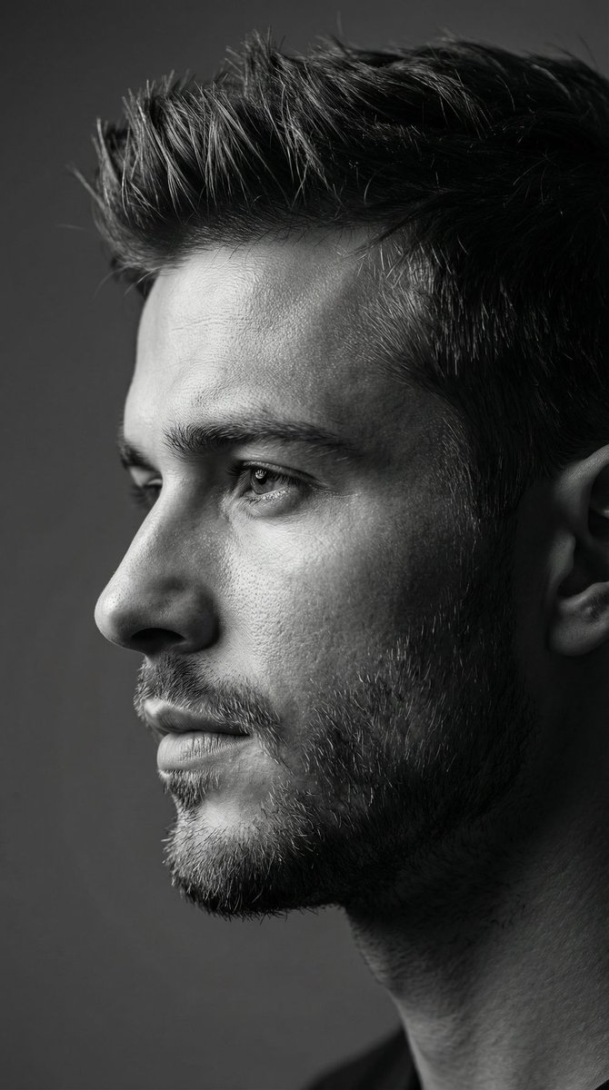 Dramatic Black and White Male Portrait 1