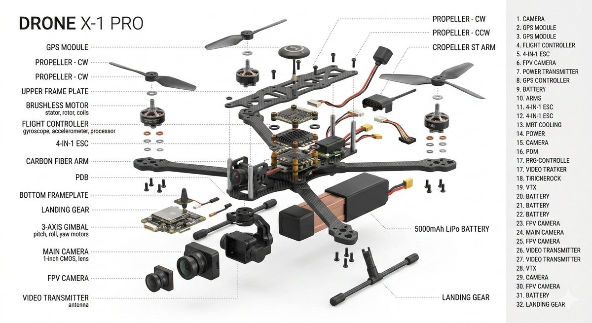 Exploded View Product Design Diagram Prompt 1