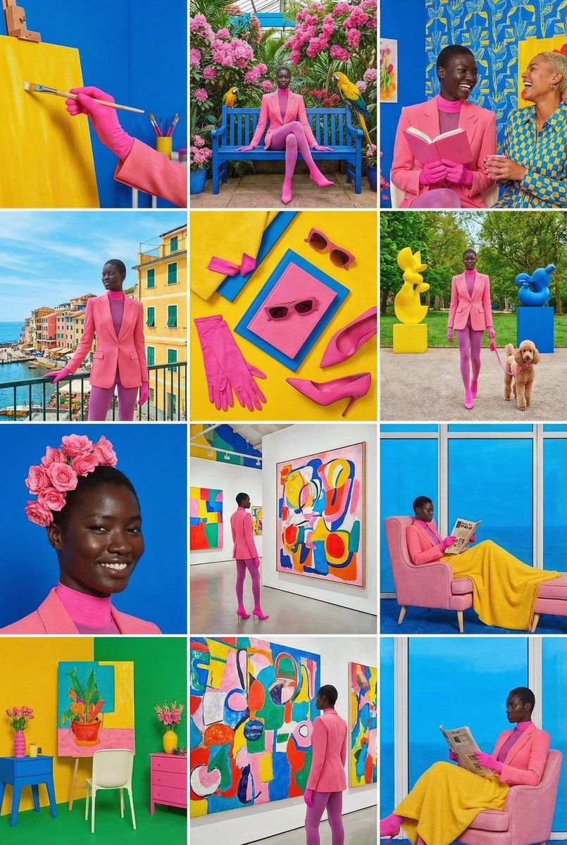 12‑image Instagram feed character aesthetic prompt 2