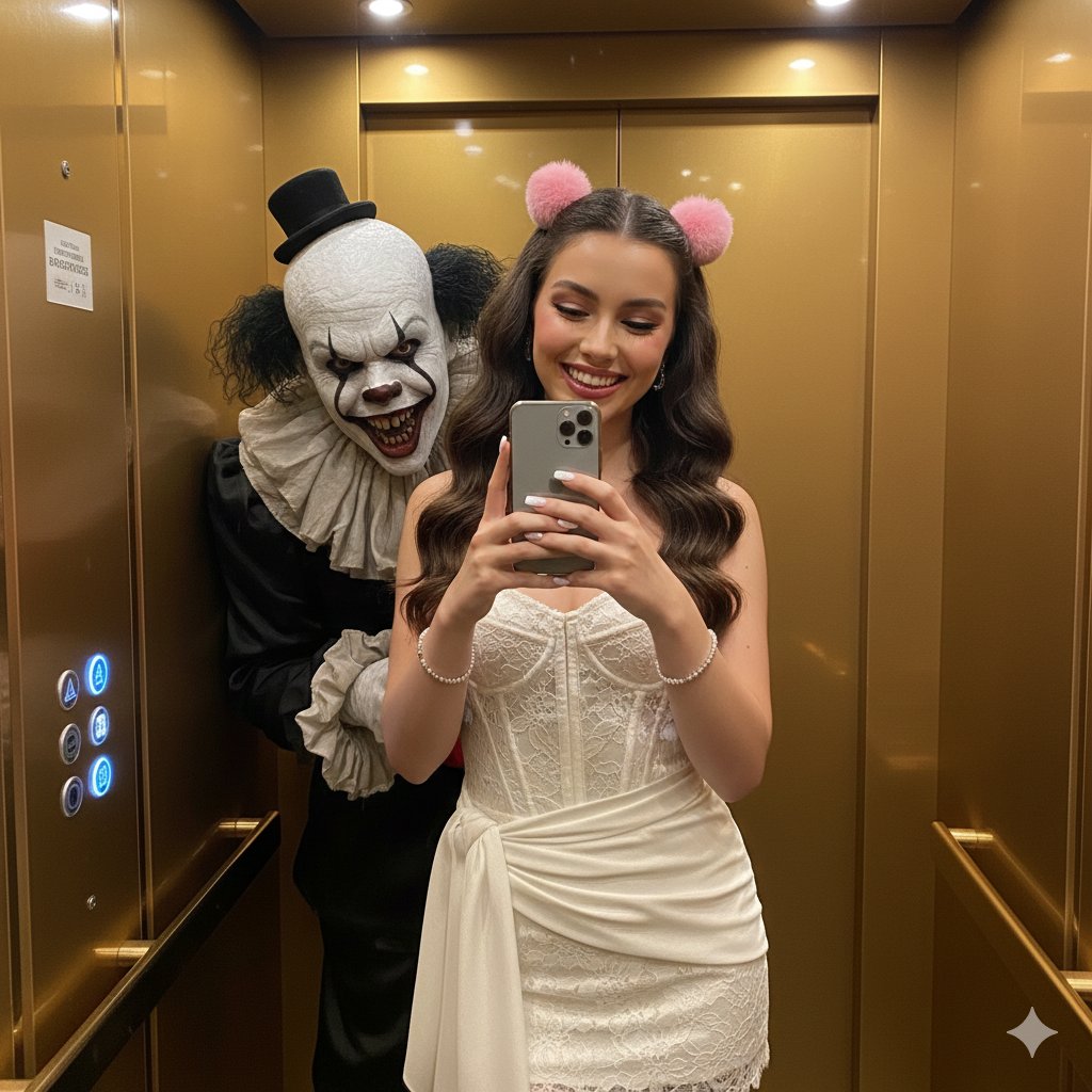 Horror Juxtaposition Selfie with Art the Clown 2