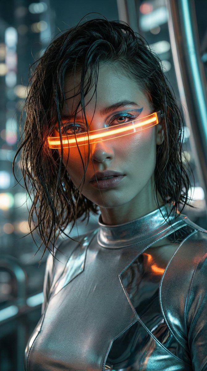 Cyberpunk High-Fashion Portrait Prompt 3
