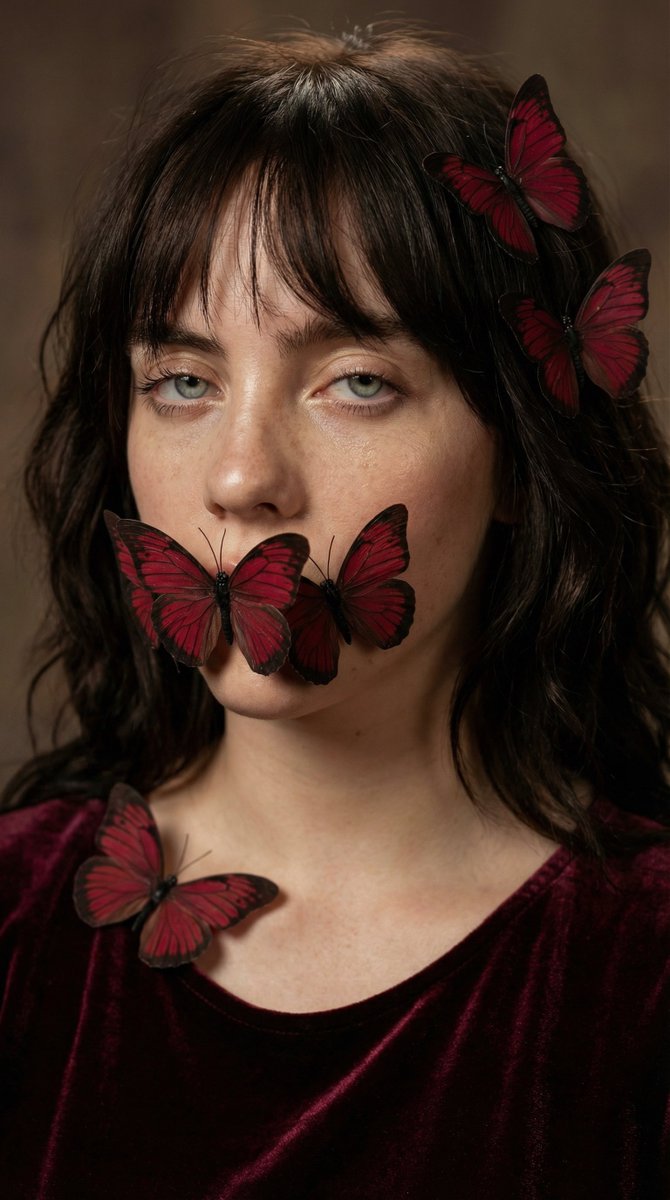 Mysterious Portrait with Butterflies 4