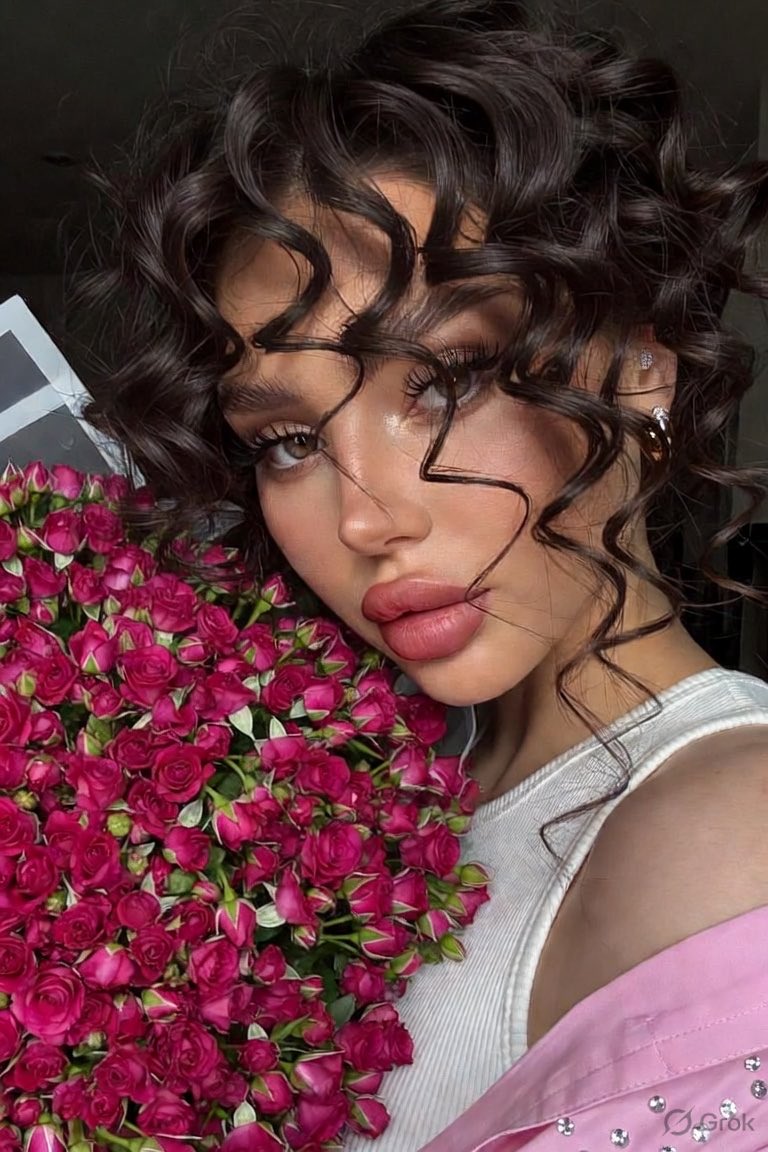 Fuchsia Rose Bouquet Selfie 2