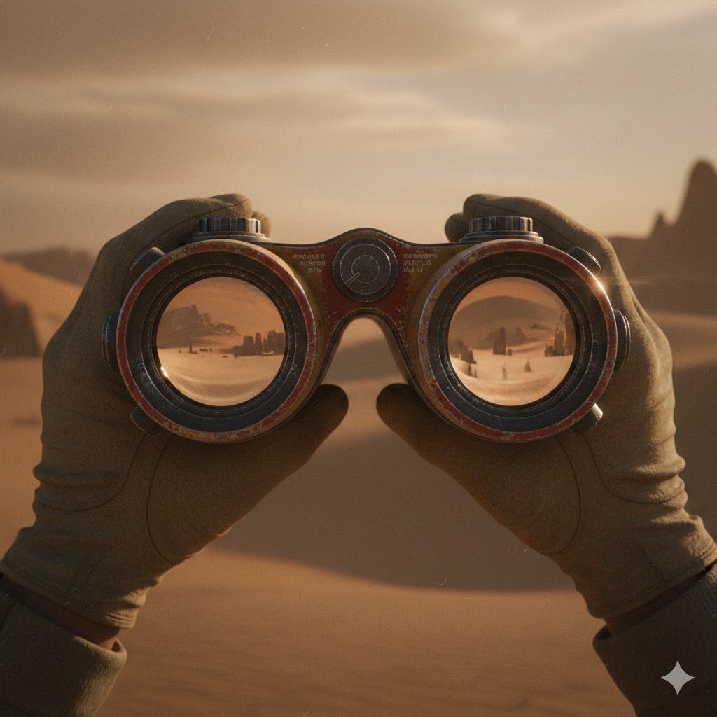 Retro-Futuristic Binocular Cinematic Close-up 3
