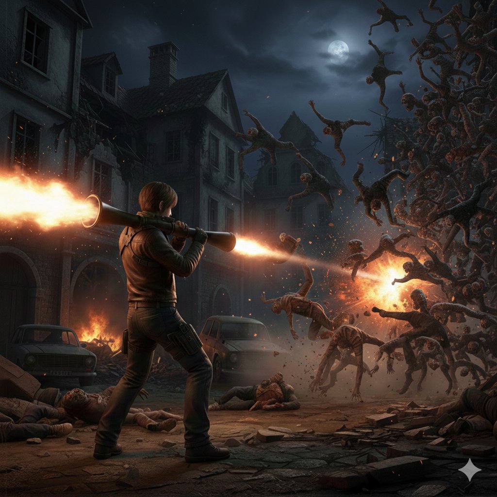 Resident Evil Rocket Launcher Action Scene 4