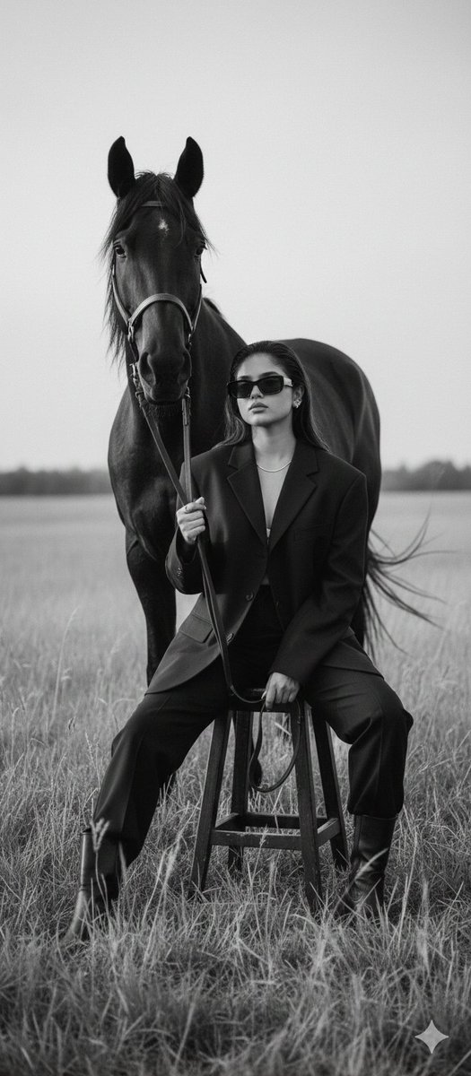 Cinematic Black-and-White Editorial Fashion Prompt 1