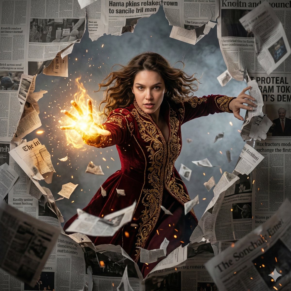 Epic Fantasy Sorceress Action Scene 1