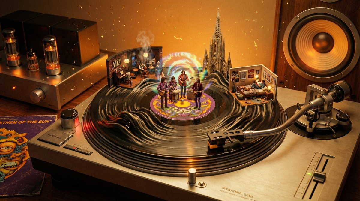 Surreal Vinyl Record Mid-Play Visualization 4